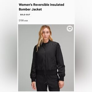 Lululemon Women’s Reversible Insulated Bomber Jacket